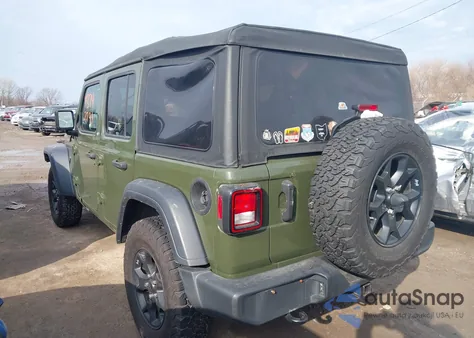 2020 Jeep Wrangler Unlimited Willys 4X4 z USA, uszkodzony, nr VIN 1C4HJXDG0LW287079